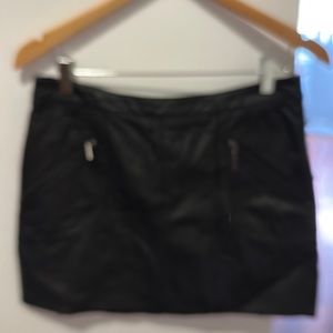 Black Faux leather Zara mini skirt, size Small